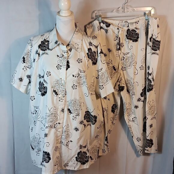 Victoria Jones 2pc. Floral Sequined Capri Set - Picture 11 of 11